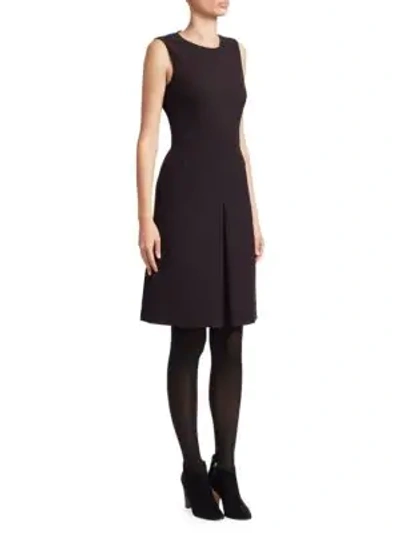Shop Akris Punto Gingham Sleeveless A-line Dress In Black