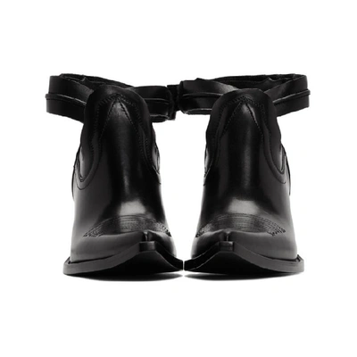 Shop Maison Margiela Black Cut-out Cowboy Boots In T8013  Blac