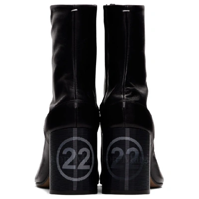 Shop Maison Margiela Black Printed Heel Tabi Boots In T8013  Blac