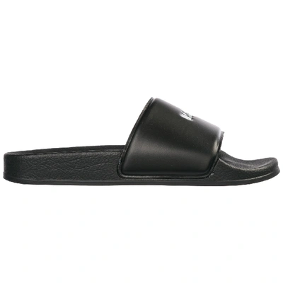 Shop Msgm Women's Rubber Slippers Sandals Pool In Black