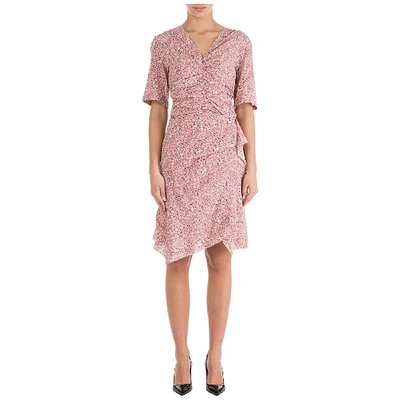 Shop Isabel Marant Women's Knee Length Dress Short Sleeve  Arodie In Pink