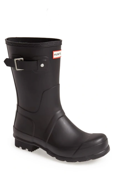 Shop Hunter Original Short Waterproof Rain Boot In Black