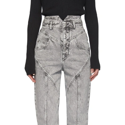 Isabel Marant Grey Rei Jeans In 02sn Snowgr | ModeSens