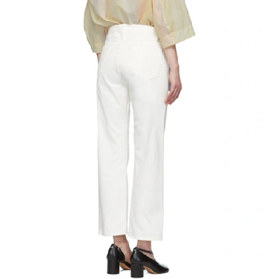 Shop Maison Margiela White Decortique Relaxed Jeans In 100 White