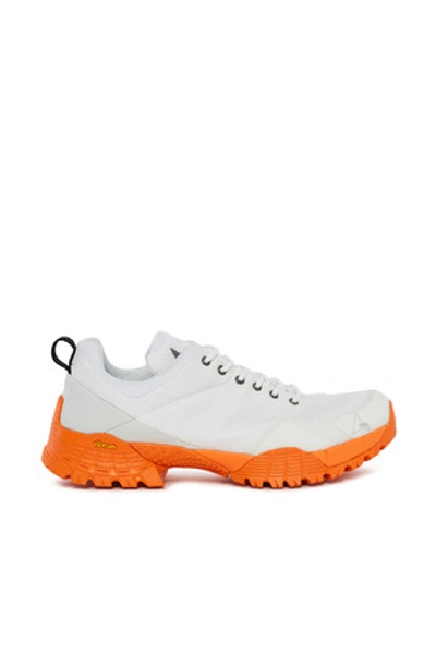 Shop Roa Opening Ceremony Oblique Sneaker In White / Orange