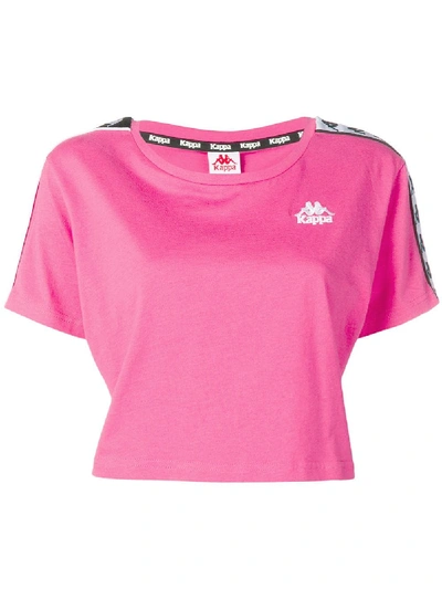 Shop Kappa Cropped Logo T-shirt - Pink