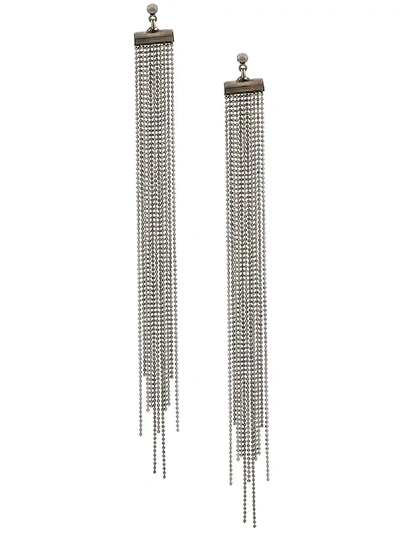Shop Fabiana Filippi Fringe Earrings - Metallic