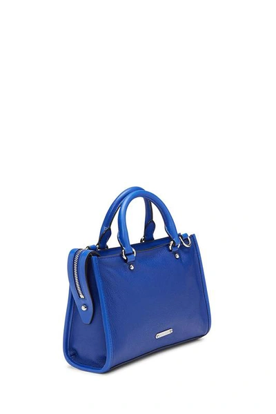 Shop Rebecca Minkoff Micro Bedford Zip Satchel In Bright Blue