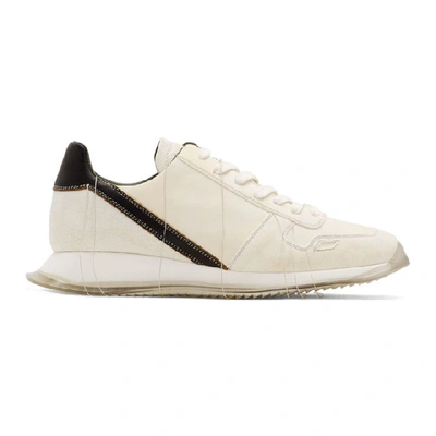 Shop Rick Owens Off-white Vintage Runner Sneakers In White71r910