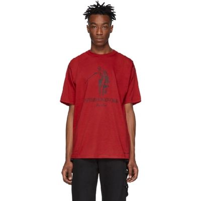 Shop Afterhomework Red Polo Logo T-shirt