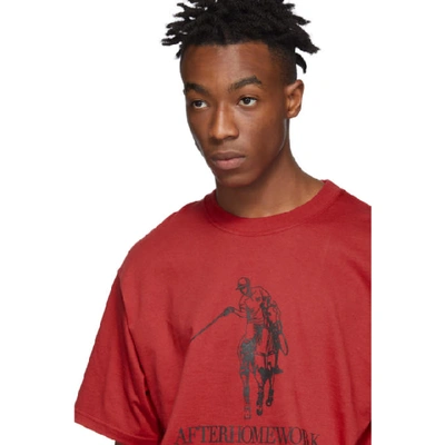 Shop Afterhomework Red Polo Logo T-shirt