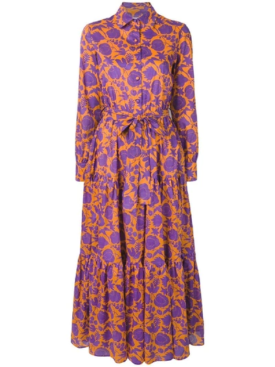 Shop La Doublej Floral Long Dress - Purple