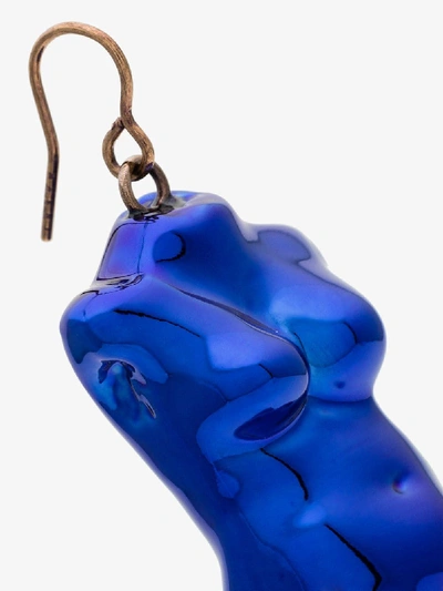 Shop Marni Ohrring Mit Körperdesign In Ocean Metallo