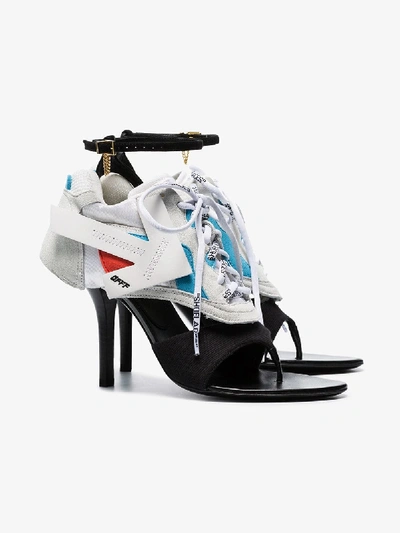 Shop Off-white White Runner 100 Hybrid Leather Sneaker-sandals In 0210 Off Whie Black