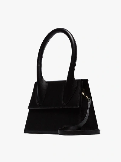 Shop Jacquemus Black Le Grand Chiquito Leather Shoulder Bag