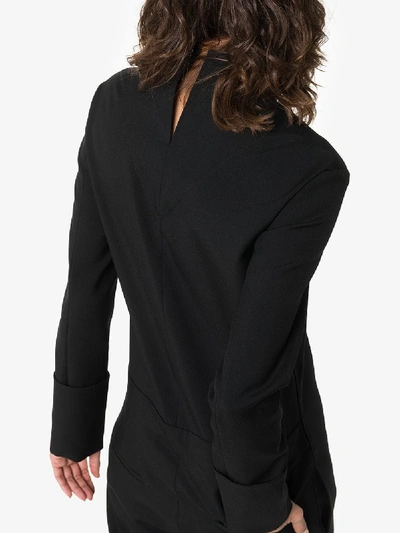 Shop Jil Sander Wool Crepe Jumpsuit In Black