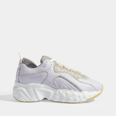Shop Acne Studios | Manhattan Trainers In Pale Blue And Lilac Calf Leather