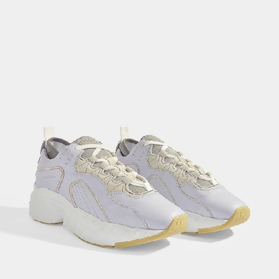 Shop Acne Studios | Manhattan Trainers In Pale Blue And Lilac Calf Leather