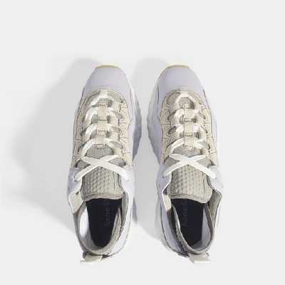 Shop Acne Studios | Manhattan Trainers In Pale Blue And Lilac Calf Leather