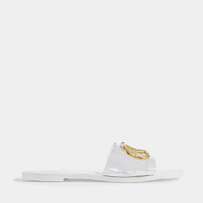 Shop Valentino Go Logo Slides In White Pvc