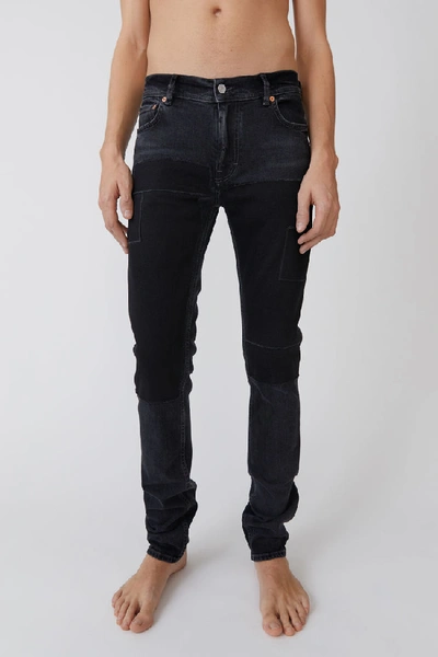 Shop Acne Studios North Black Patch Black In Skinny Fit Jeans