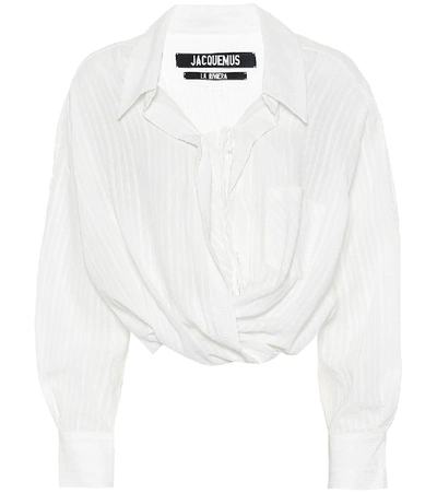 Shop Jacquemus La Chemise Siena Shirt In White