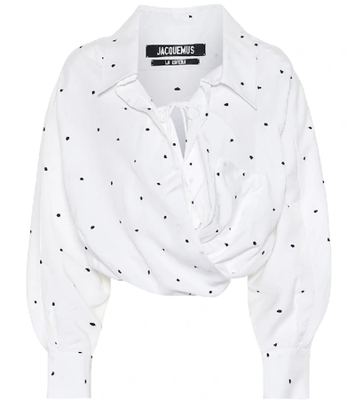 Shop Jacquemus La Chemise Siena Shirt In White