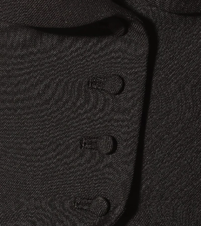Shop Saint Laurent Wool Gabardine Vest In Black