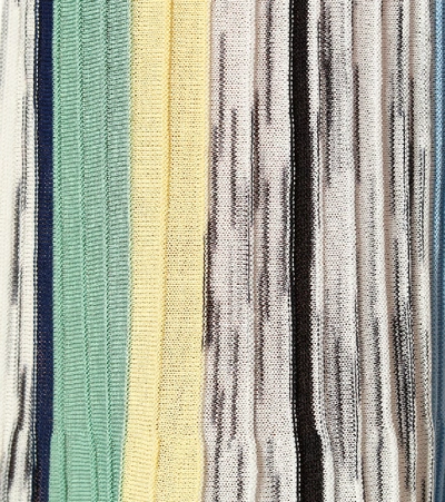 Shop Missoni Wide-leg Cotton Pants In Multicoloured