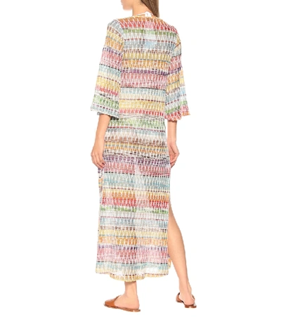 Shop Missoni Crochet Kaftan In Multicoloured