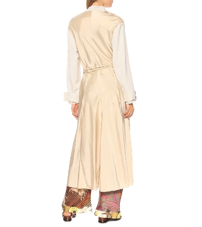 Shop Chloé Flou Silk-blend Twill Coat In Beige