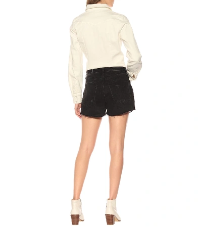 Shop Rag & Bone Maya High-rise Denim Shorts In Black