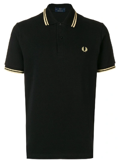 Shop Fred Perry X Art Comes First Embroidered Logo Polo Shirt - Black