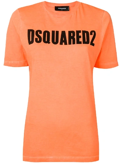 Shop Dsquared2 T-shirt - Orange