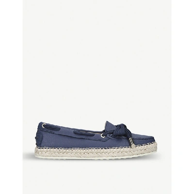 Shop Tod's Gommino Raffia And Leather Loafers In Other