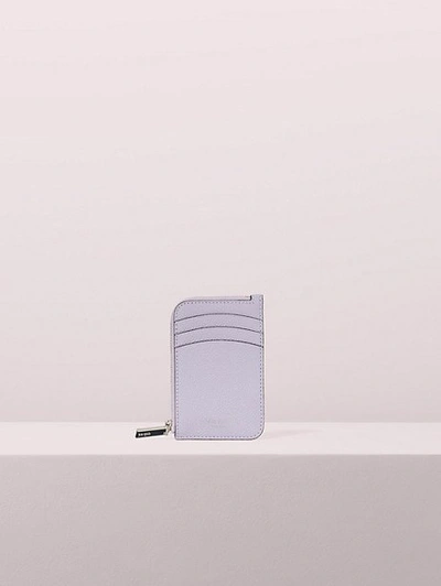 Shop Kate Spade Margaux Zip Cardholder In Frozen Lilac