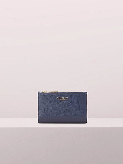 Shop Kate Spade Sylvia Small Slim Bifold Wallet In Blazer Blue
