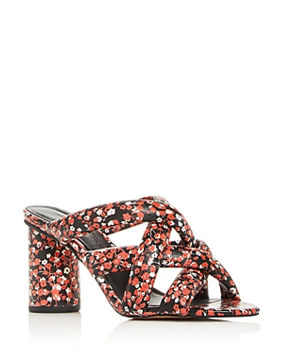 Shop Rebecca Minkoff Women's Amandine High-heel Slide Sandals In Red Floral