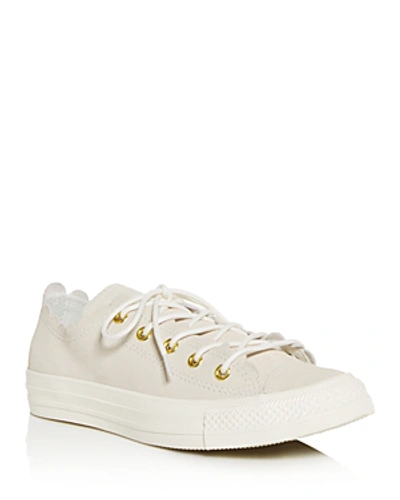 Shop Converse Women's Chuck Taylor All Star Scalloped Low-top Sneakers In Egret/gold
