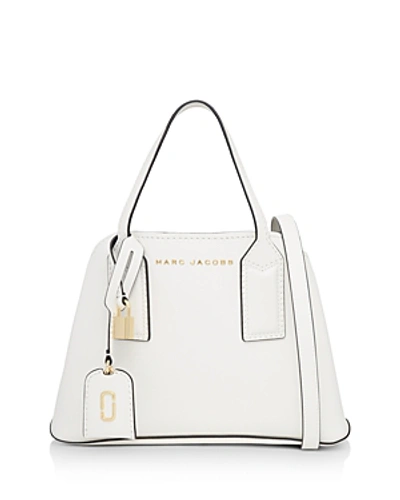 Shop Marc Jacobs The Editor Leather Satchel In Cotton/gold