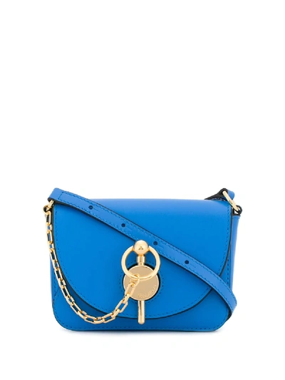 Shop Jw Anderson Chain Link Detail Cross Body Bag - Blue