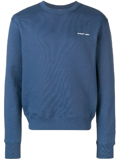 Shop Off-white Logo Sweatshirt - Blue