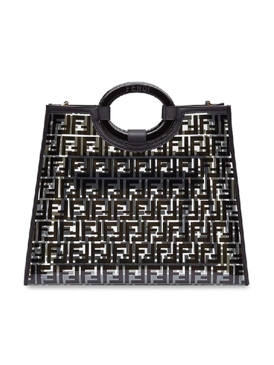 Shop Fendi Runaway Shopper Bag In Kur Nero