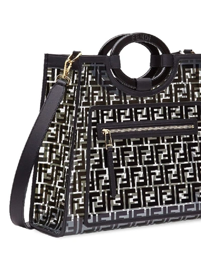 Shop Fendi Runaway Shopper Bag In Kur Nero