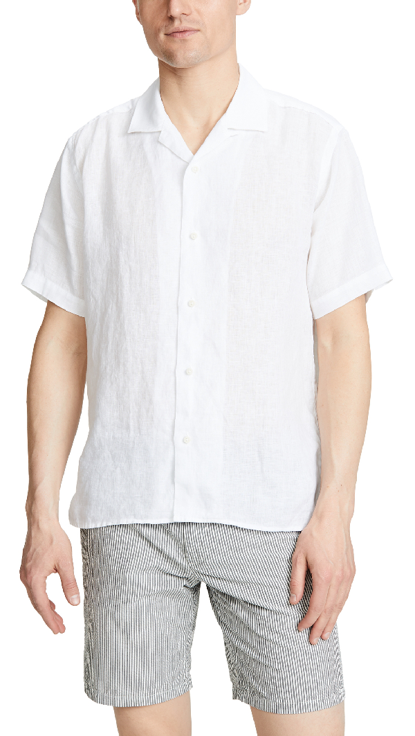 Gitman Vintage Linen Button Down Shirt In White | ModeSens