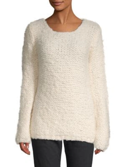 Shop Valentino Roundneck Cashmere Sweater In Ivory