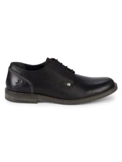Shop Original Penguin Leather Derby Shoes In Black