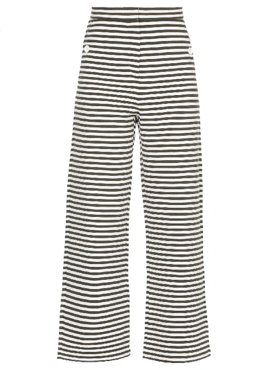 Shop Max Mara Ebbro Trousers In Bianco/nero