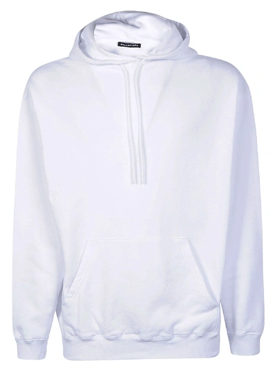 Shop Balenciaga Back Logo Hoodie In White