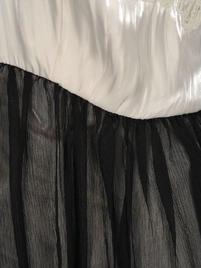 Shop Prada Lace Dress In Ivory Black